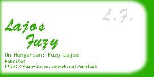 lajos fuzy business card