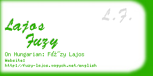 lajos fuzy business card